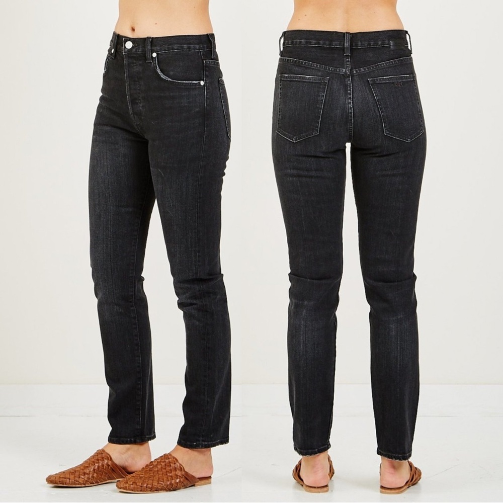 CQY Denim The Icon High-Rise Slim Jeans in Unify Black